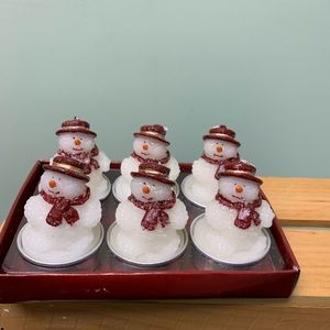 Frosty snowman candles